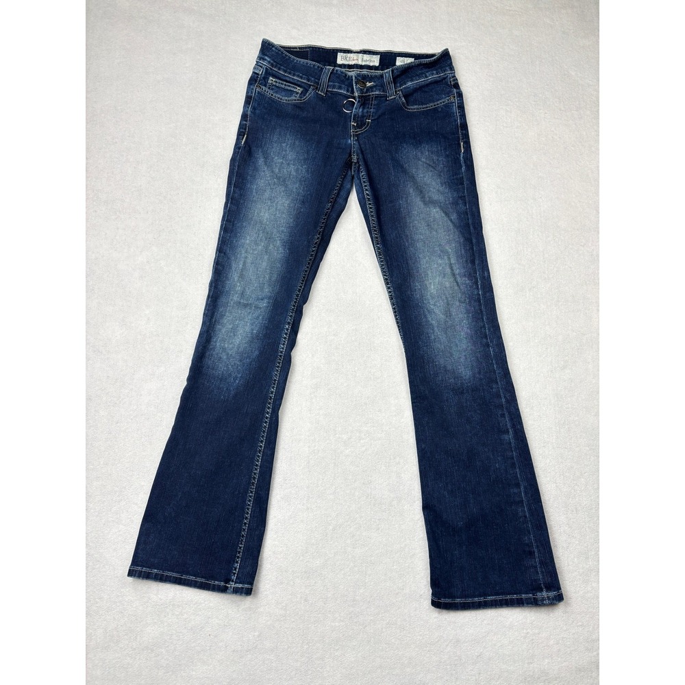BKE Sabrina Bootcut‎ Jeans Womens 28 L Long Dark Wash Embroidered Stretch 31x32